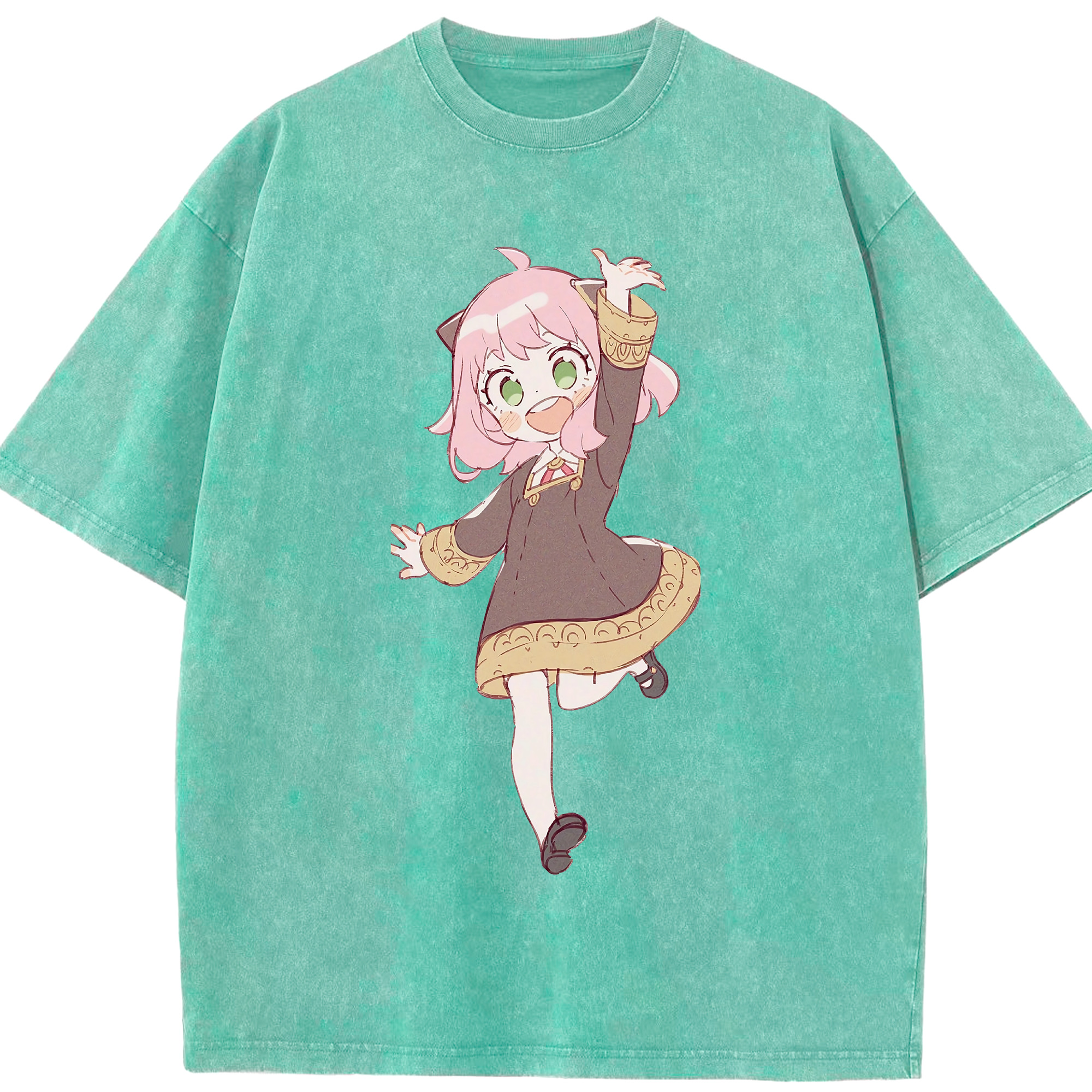 （画像用） SPY×FAMILY间谍家家酒 綿100% ヴィンテージ風 半袖Tシャツ（フロントプリント）